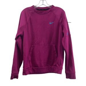 Nike Women's Medium Fuchsia Pink Embroidered Logo Women's Pullover Sweatshirt